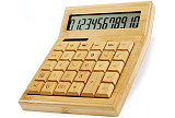 Калькулятор деревянный из бамбука 29 клавиш 