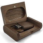 Деревянная флешка Орех 64 GB USB 3.0 "Овальная" в подарочной коробке