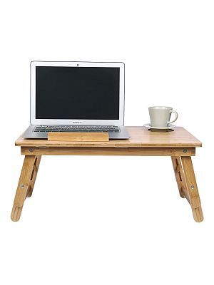 Столик для ноутбука, планшета, книги из бамбука 54х34х28 с охлаждением