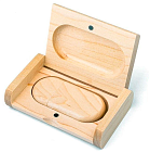 Деревянная флешка Клен 32 GB 2.0 "Овальная" в подарочной коробке